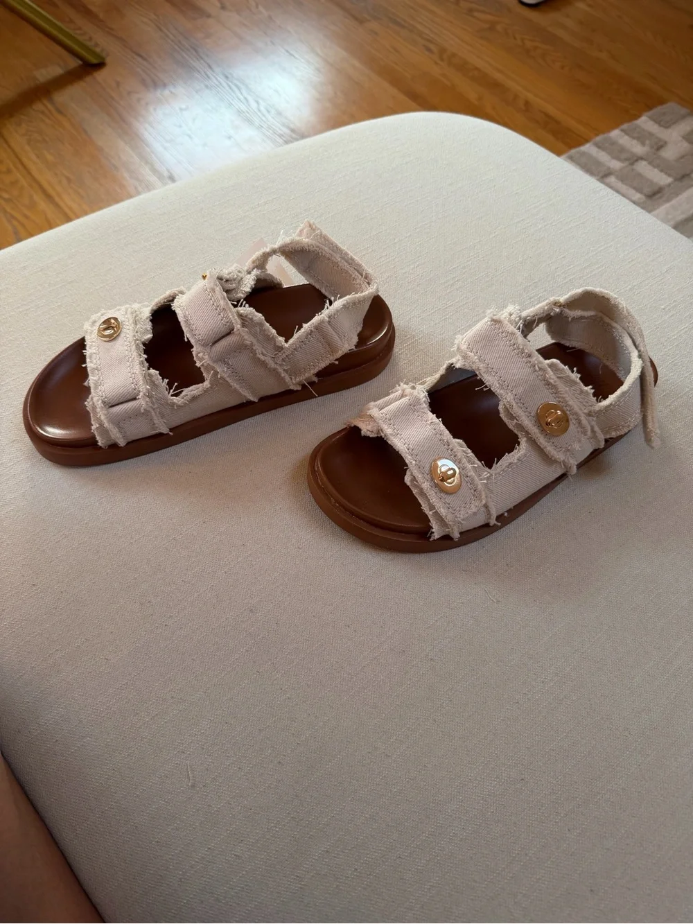 H&M Cotton Twill Sandals NWT